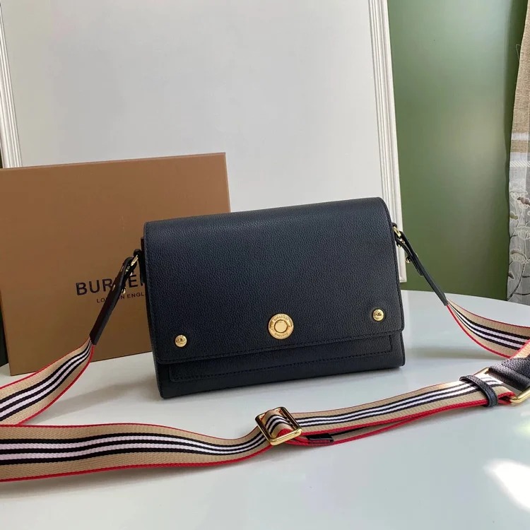 Burberry Crossbody Bag Shoulder Bag for Women Vintage Plaid and Leather Note Crossbody Bag
