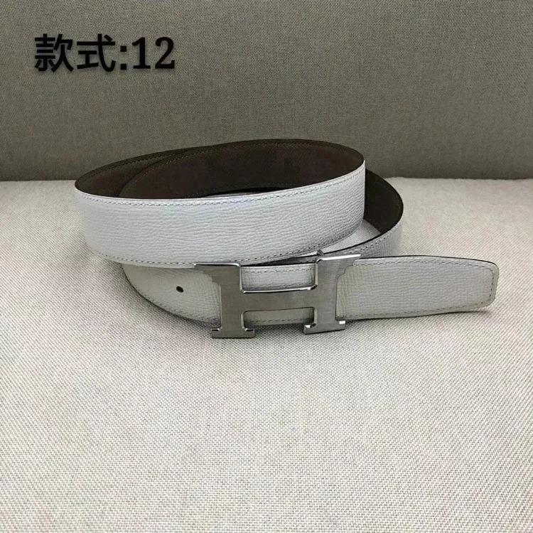 Original single counter version comes with packaging belt for men and women, double-sided belt, Italian cowhide original leather, pure steel buckle, palm pattern, H-home double H-buckle I