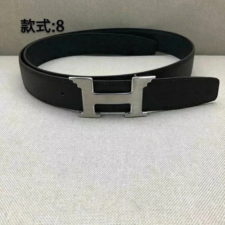 Original single counter version comes with packaging belt for men and women, double-sided belt, Italian cowhide original leather, pure steel buckle, palm pattern, H-home double H-buckle I
