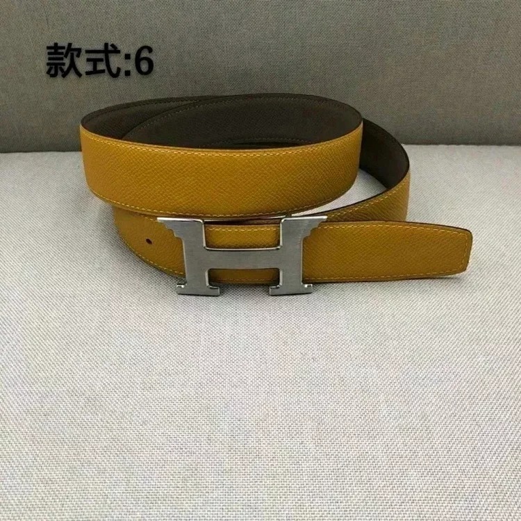 Original single counter version comes with packaging belt for men and women, double-sided belt, Italian cowhide original leather, pure steel buckle, palm pattern, H-home double H-buckle I