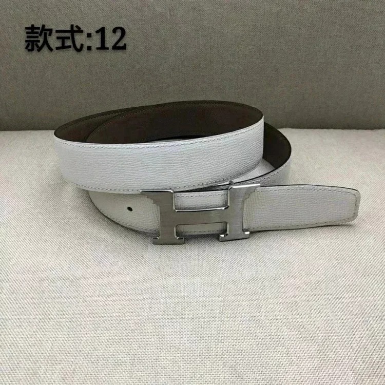 Original single counter version comes with packaging belt for men and women, double-sided belt, Italian cowhide original leather, pure steel buckle, palm pattern, H-home double H-buckle I