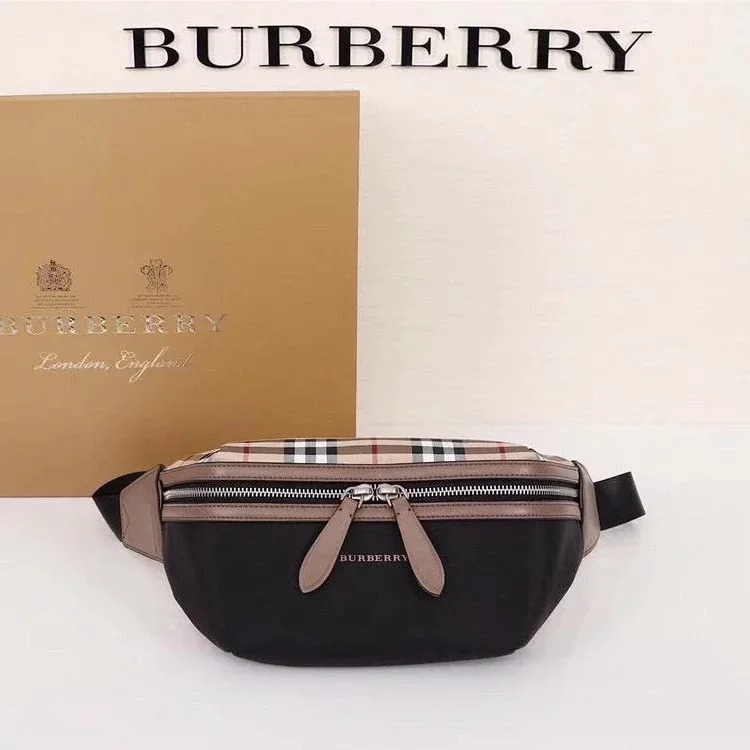 Burberry contrasting color waist bag, crossbody bag, chest bag, same style for men and women