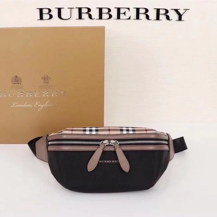 Burberry contrasting color waist bag, crossbody bag, chest bag, same style for men and women