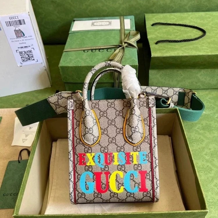 Gucci animal print mini tote bag music score bag crossbody bag shoulder bag same style for men and women 699406