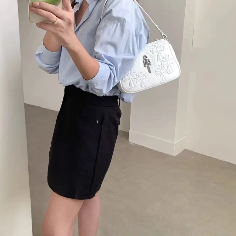 Crow Heart retro high-end pebbled shoulder underarm bag