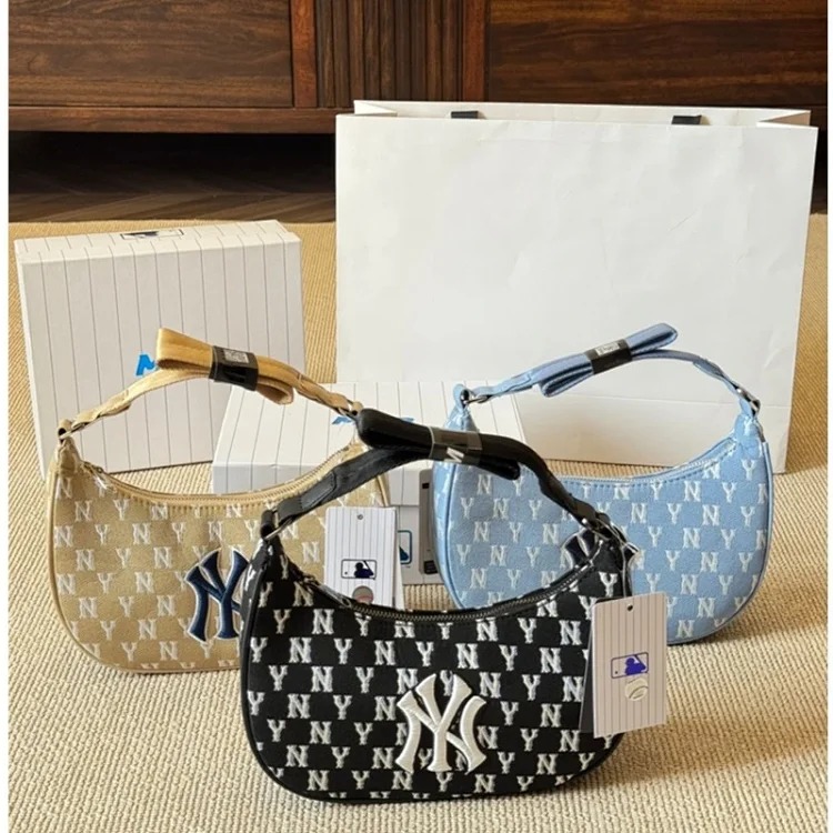 Actual shot of one-to-one Korean MLB canvas NY light luxury dumpling bag ❗️❗️Original original Guangzhou high version! All three standards are complete❗️If you don’t have money, you still ha