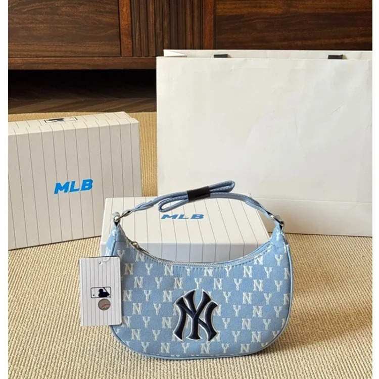 Actual shot of one-to-one Korean MLB canvas NY light luxury dumpling bag ❗️❗️Original original Guangzhou high version! All three standards are complete❗️If you don’t have money, you still ha