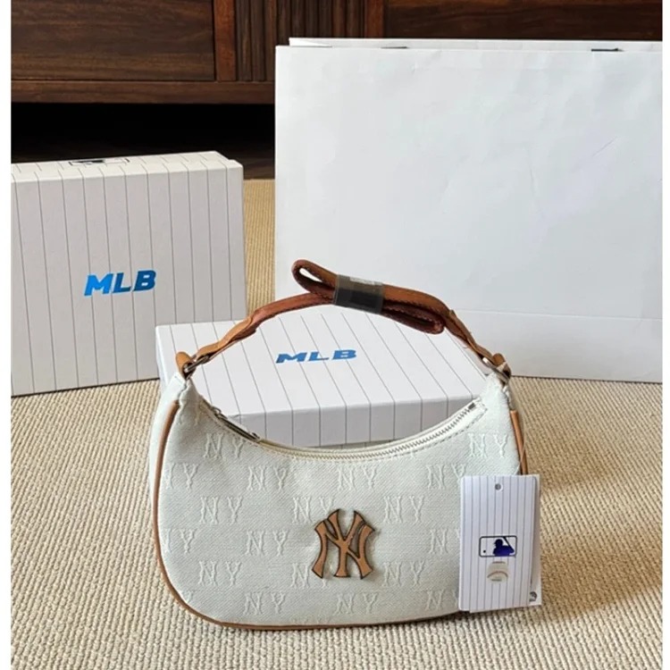 Actual shot of one-to-one Korean MLB canvas NY light luxury dumpling bag ❗️❗️Original original Guangzhou high version! All three standards are complete❗️If you don’t have money, you still ha