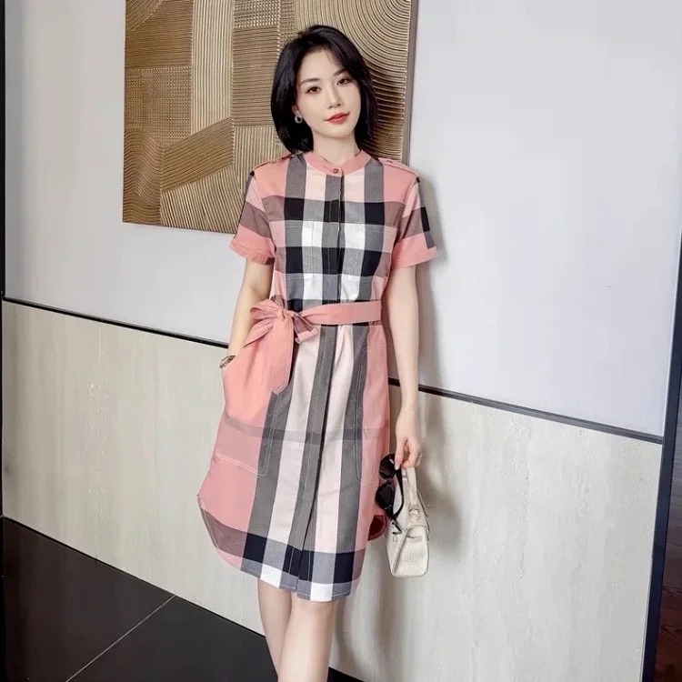 Burberry British style casual mid-length shirt dress