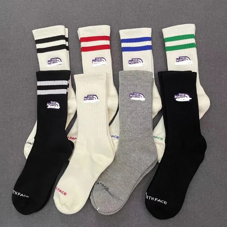 Male and female couples thickened long towel socks purple label sports trendy brand skateboard socks