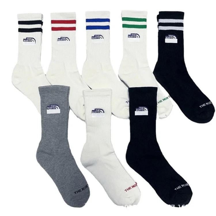 Male and female couples thickened long towel socks purple label sports trendy brand skateboard socks