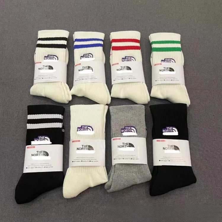 Male and female couples thickened long towel socks purple label sports trendy brand skateboard socks