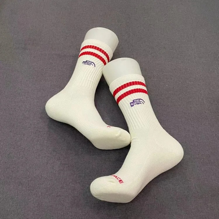 Male and female couples thickened long towel socks purple label sports trendy brand skateboard socks