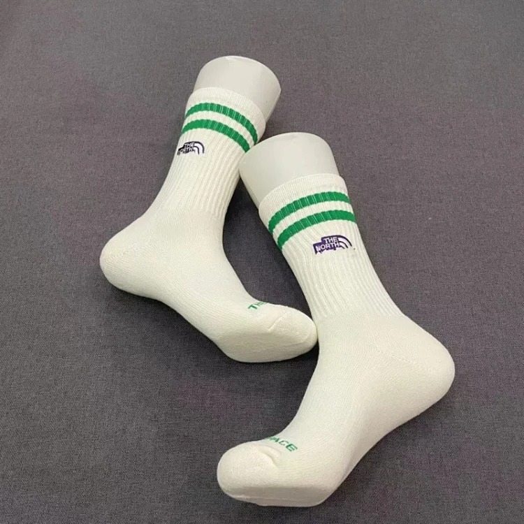 Male and female couples thickened long towel socks purple label sports trendy brand skateboard socks