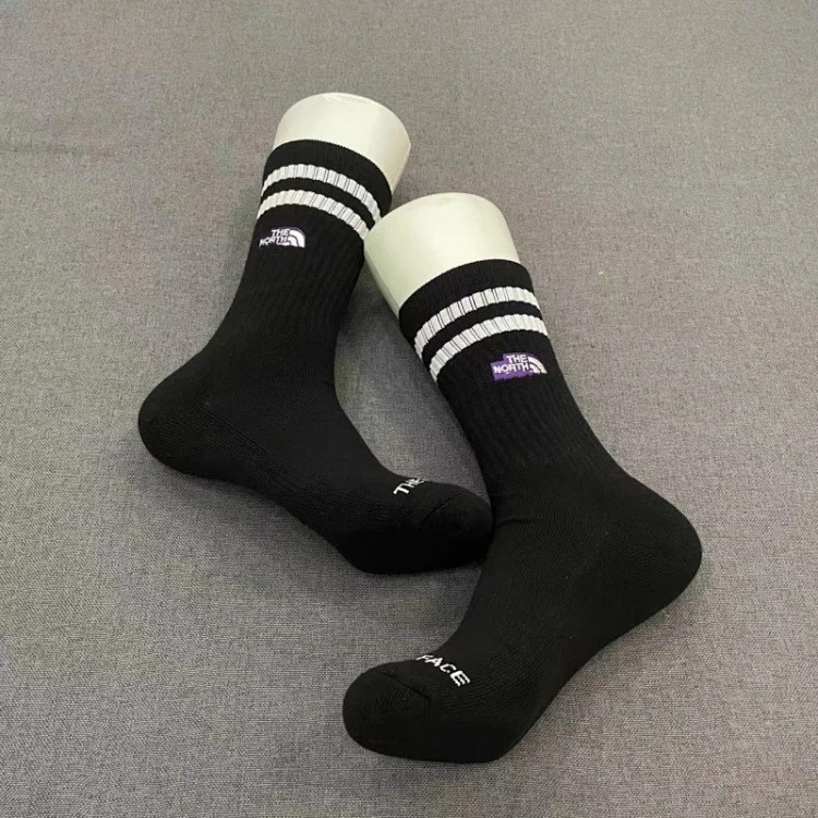 Male and female couples thickened long towel socks purple label sports trendy brand skateboard socks