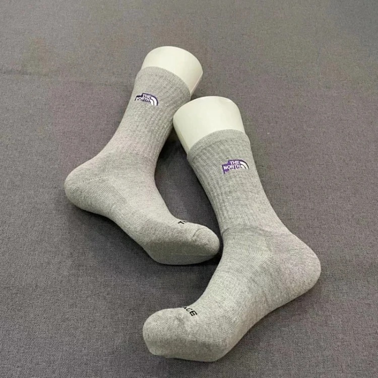Male and female couples thickened long towel socks purple label sports trendy brand skateboard socks