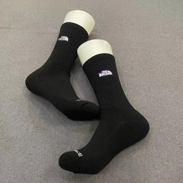 Male and female couples thickened long towel socks purple label sports trendy brand skateboard socks