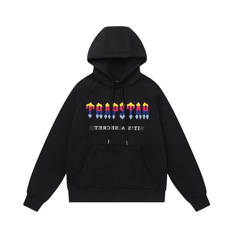 Rainbow Red Thread Black Tiger Head Towel Embroidered Velvet Hoodie(pic6) Rainbow Red Thread Black Tiger Head Towel Embroidered Velvet Hoodie
