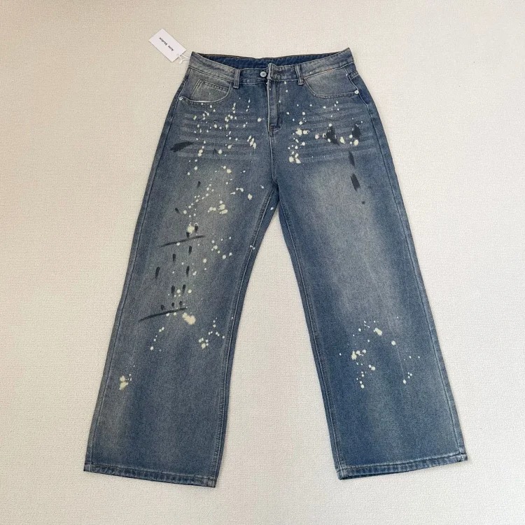 AC3D printed ne oil paint palette straight jeans full series set