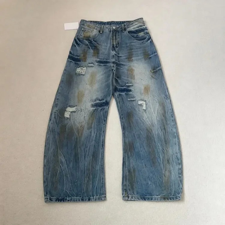 AC3D printed ne oil paint palette straight jeans full series set