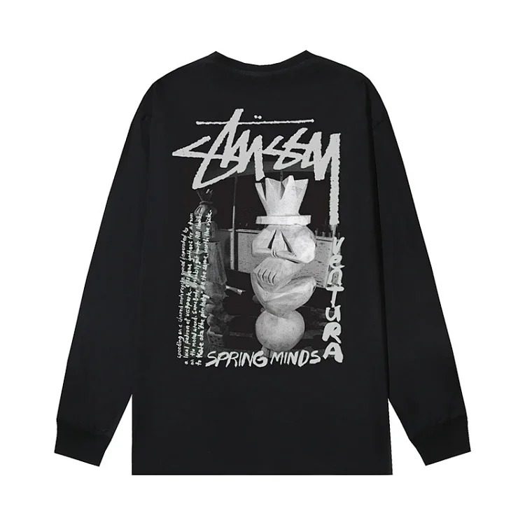 Beizi S letter print 2-color series long sleeves