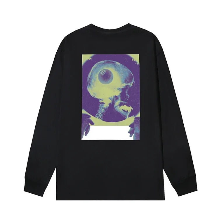 Beizi S letter print 2-color series long sleeves