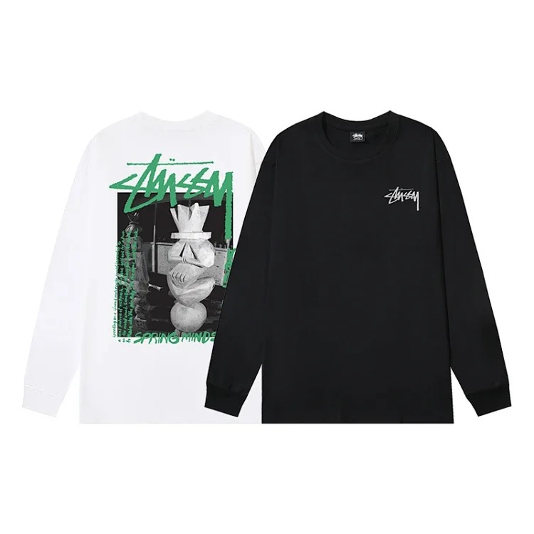 Beizi S letter print 2-color series long sleeves