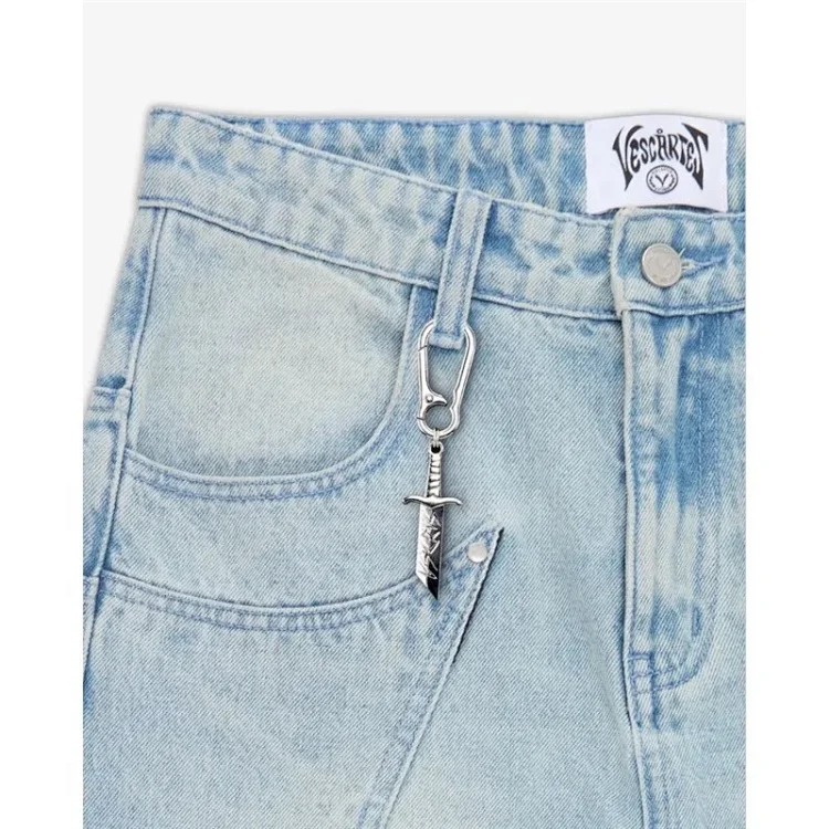 Vescartes Plum Blossom Embroidered Jeans 2025 New Straight Leg Loose Men and Women Blossom Knight Embroidered Pants