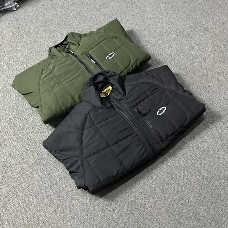 Corteiz Alcatraz men's and women's thickened trendy brand hooded loose couple's warm cotton coat