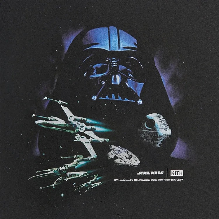 Kith Darth Vader Space Poster Darth Vader space poster retro t-shirt