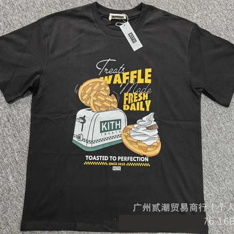 European and American trendy brand kitth new cartoon animation print casual loose sports short-sleeved T-shirt for men and women