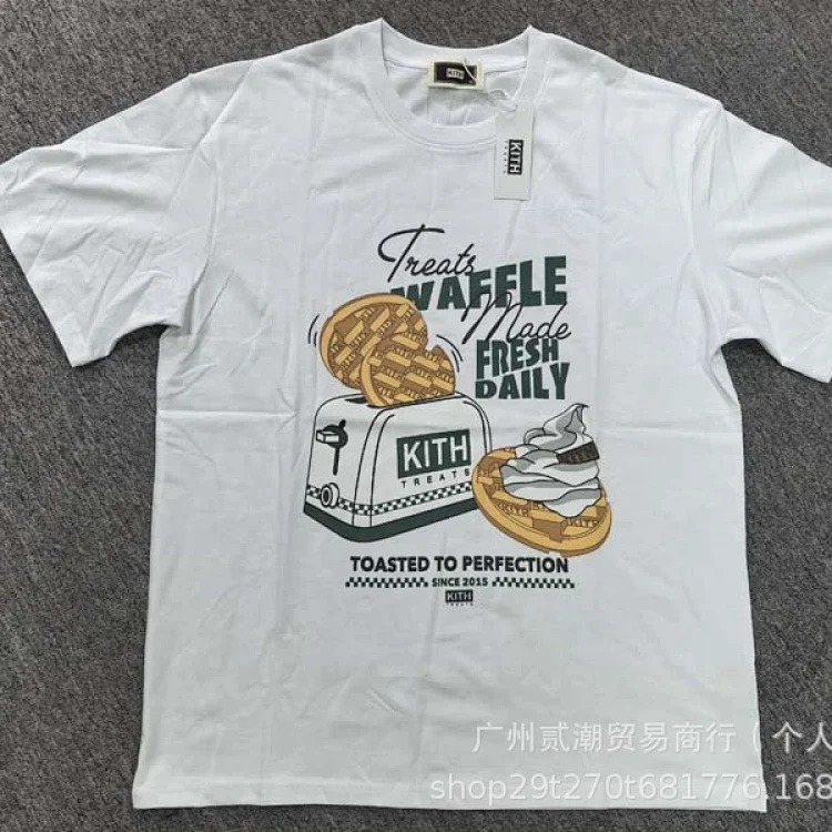 European and American trendy brand kitth new cartoon animation print casual loose sports short-sleeved T-shirt for men and women