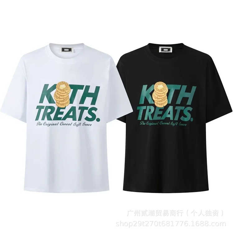 European and American trendy brand kitth new cartoon animation print casual loose sports short-sleeved T-shirt for men and women