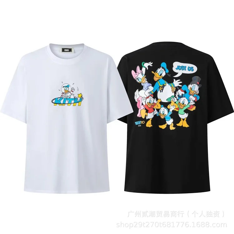 European and American trendy brand kitth new cartoon animation print casual loose sports short-sleeved T-shirt for men and women