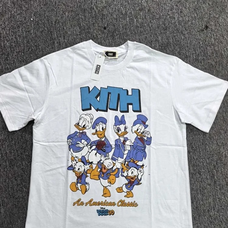 European and American trendy brand kitth new cartoon animation print casual loose sports short-sleeved T-shirt for men and women