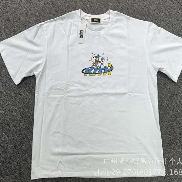 European and American trendy brand kitth new cartoon animation print casual loose sports short-sleeved T-shirt for men and women