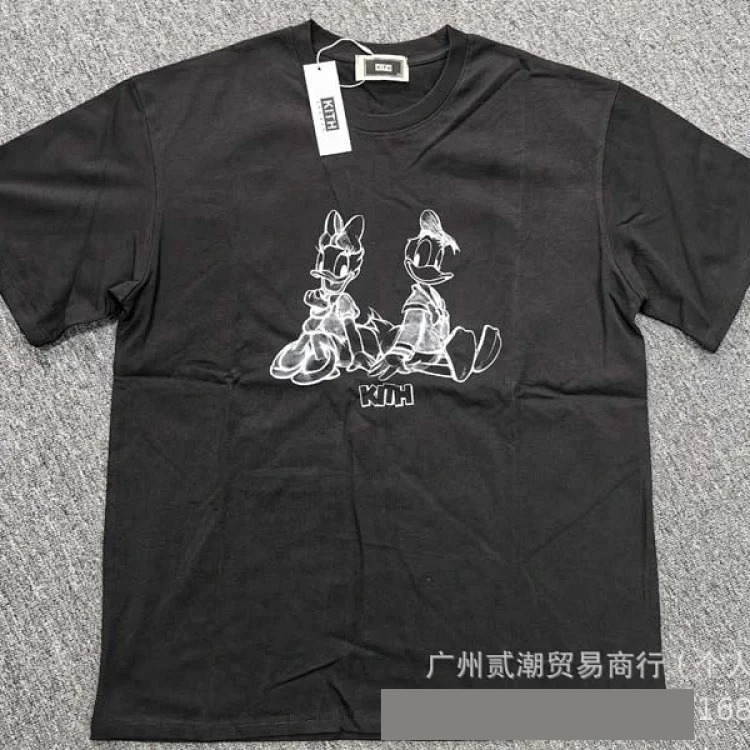 European and American trendy brand kitth new cartoon animation print casual loose sports short-sleeved T-shirt for men and women