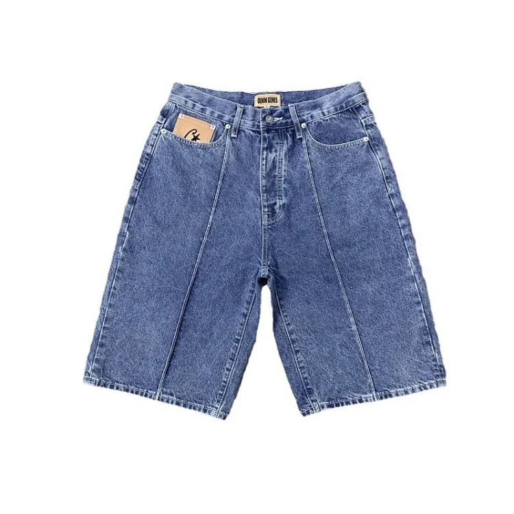 Corteiz Alcatraz Denim Suit High Street Western Denim Jacket Coat Loose Jeans Trendy Brand-XW-1
