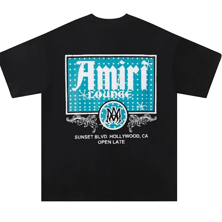 Trendy brand AMI short-sleeved T-shirts for men and women for all seasons, high street printed loose half-sleeves, handsome street T-shirts