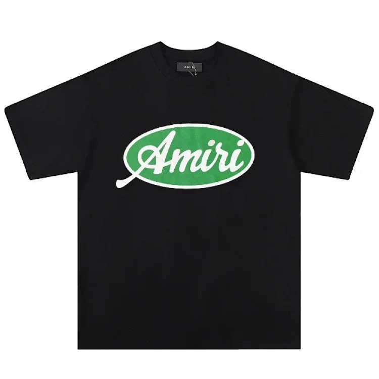 Trendy brand AMI short-sleeved T-shirts for men and women for all seasons, high street printed loose half-sleeves, handsome street T-shirts