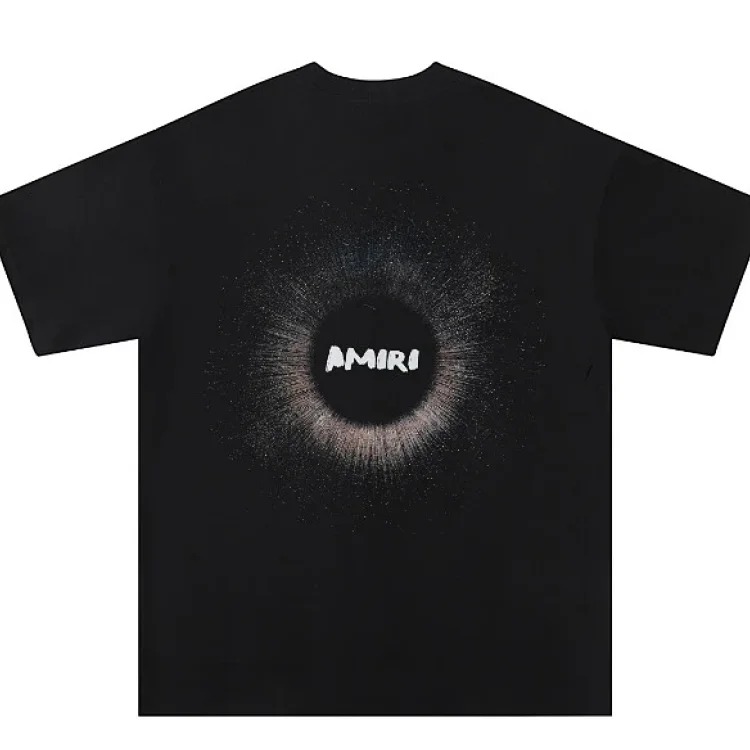 Trendy brand AMI short-sleeved T-shirts for men and women for all seasons, high street printed loose half-sleeves, handsome street T-shirts