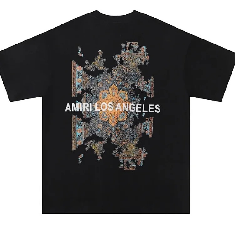Trendy brand AMI short-sleeved T-shirts for men and women for all seasons, high street printed loose half-sleeves, handsome street T-shirts