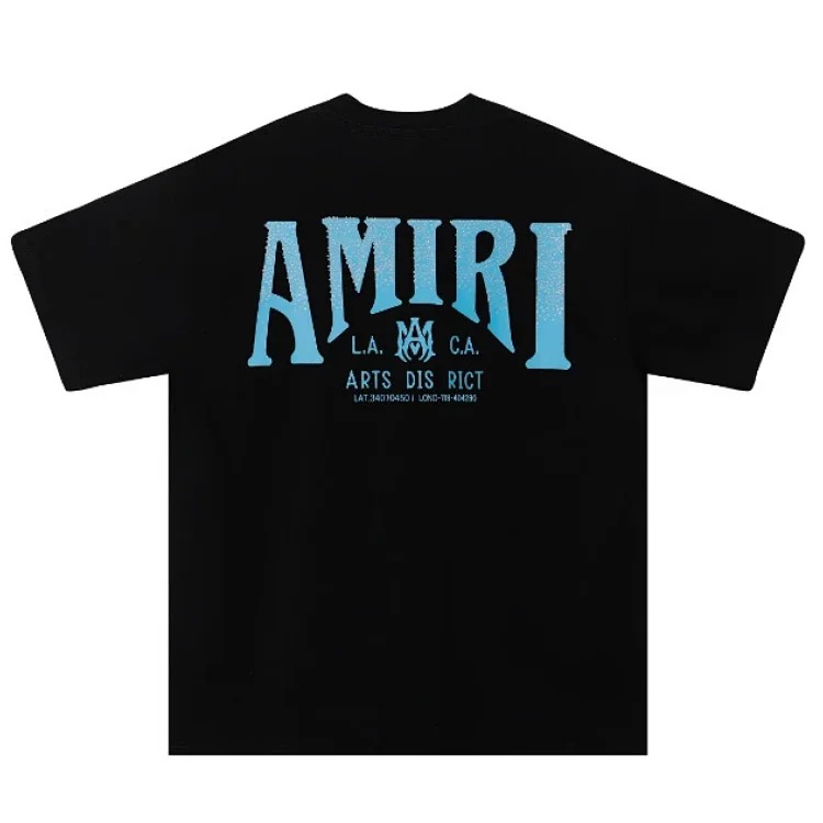 Trendy brand AMI short-sleeved T-shirts for men and women for all seasons, high street printed loose half-sleeves, handsome street T-shirts