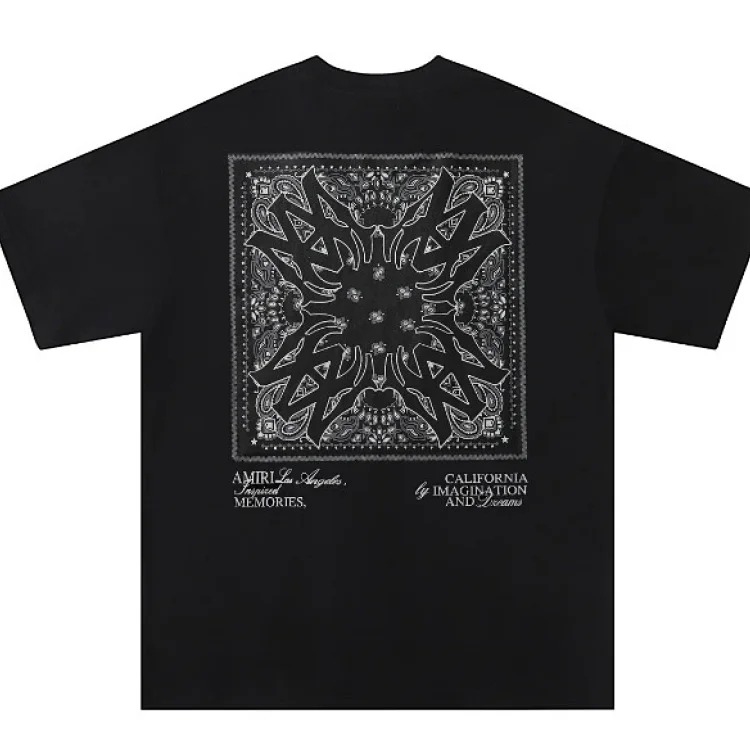 Trendy brand AMI short-sleeved T-shirts for men and women for all seasons, high street printed loose half-sleeves, handsome street T-shirts