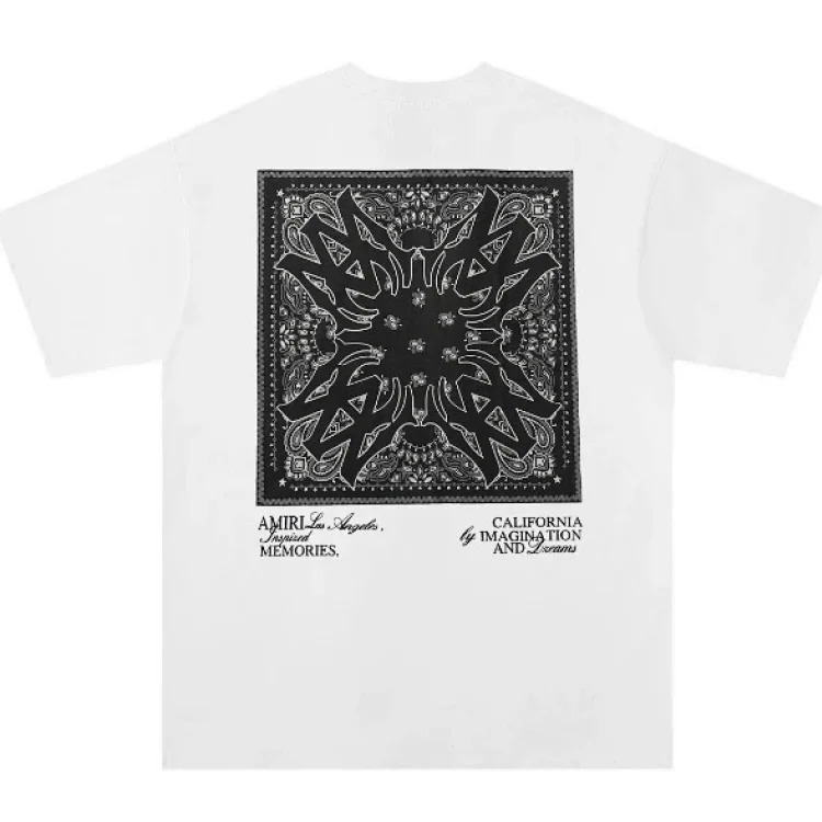 Trendy brand AMI short-sleeved T-shirts for men and women for all seasons, high street printed loose half-sleeves, handsome street T-shirts