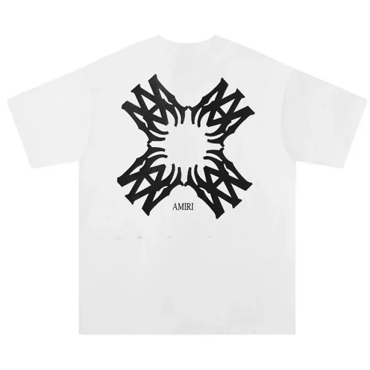 Trendy brand AMI short-sleeved T-shirts for men and women for all seasons, high street printed loose half-sleeves, handsome street T-shirts