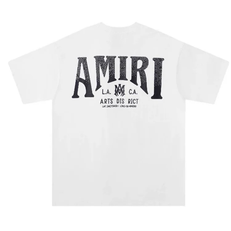 Trendy brand AMI short-sleeved T-shirts for men and women for all seasons, high street printed loose half-sleeves, handsome street T-shirts