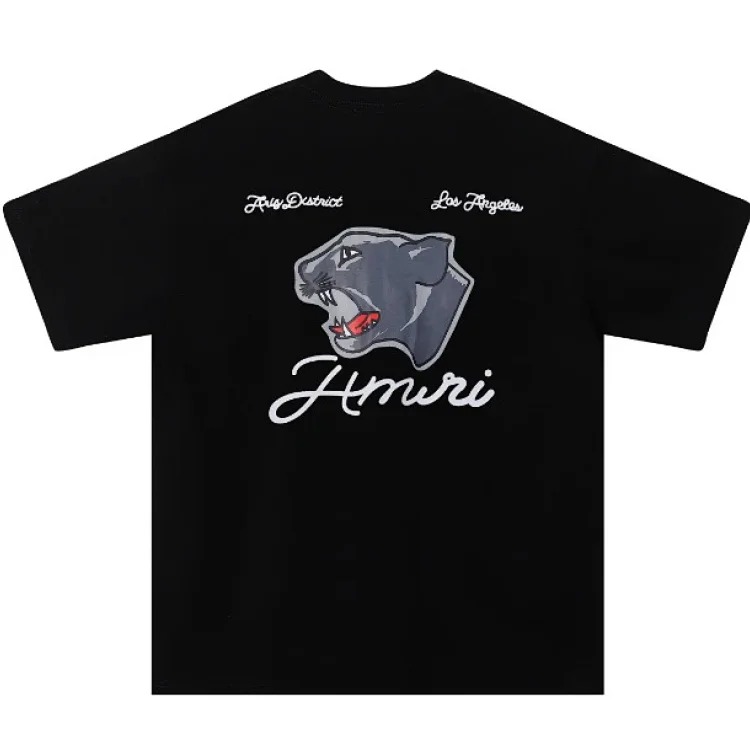 Trendy brand AMI short-sleeved T-shirts for men and women for all seasons, high street printed loose half-sleeves, handsome street T-shirts