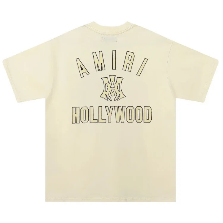 Trendy brand AMI short-sleeved T-shirts for men and women for all seasons, high street printed loose half-sleeves, handsome street T-shirts