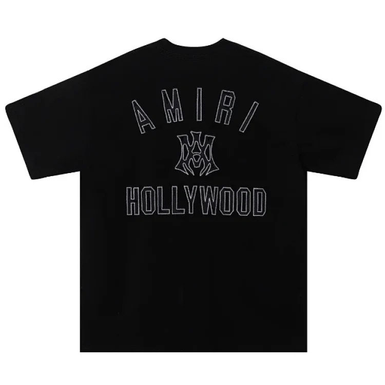 Trendy brand AMI short-sleeved T-shirts for men and women for all seasons, high street printed loose half-sleeves, handsome street T-shirts